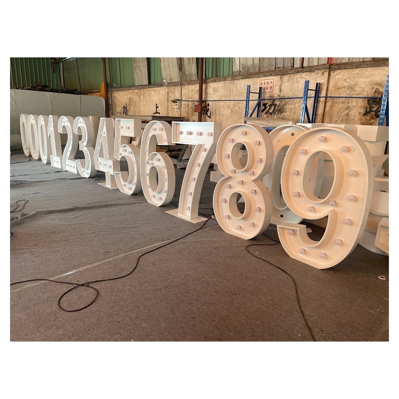 Customized 4ft Led Light Wall Signs Letters House Numbers Advertising Boards Signage Metal Signs Led Marquee Letters for Wedding