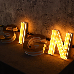 Acrylic 3d letters mirror Infinity Thousand Layer Mirror 3D LED Neon Creative Home Aesthetic Acrylic Glass 3D Letter Mirror