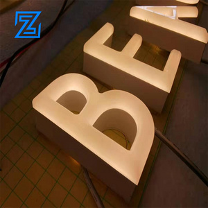 Custom wall 3d logo sign led business signs shop name Channel Letter board designs for sign