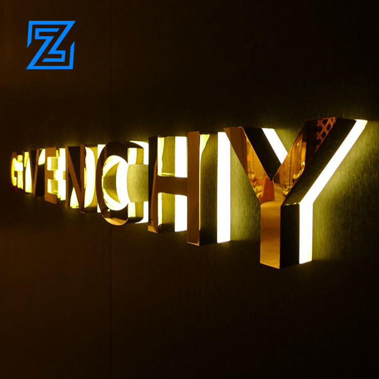 3d metal letter signage acrylic luminous light Logo channel letters stainless steel sign led sign backlit led channel letters