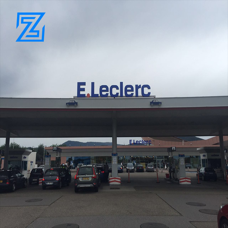 Intergrated LNG gas station prefabricated space frame steel structure petrol station construction