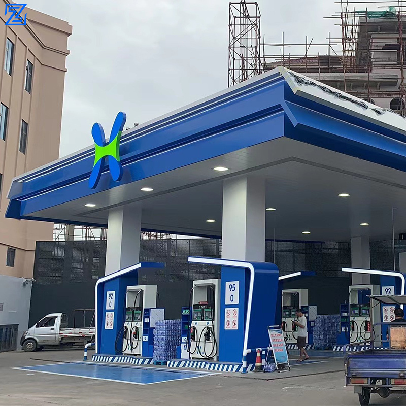 China Stainless Steel Gas Filling Station Canopy Signage For Sales