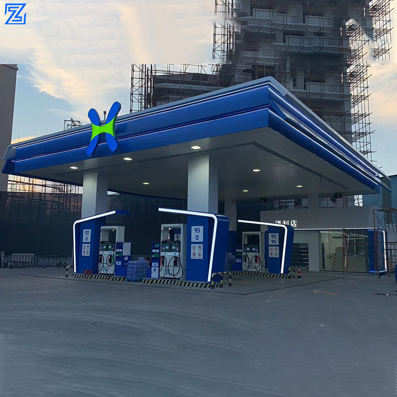 China Stainless Steel Gas Filling Station Canopy Signage For Sales