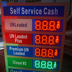 customize gas/fuel/petrol/gasoline station totem sign board indoor outdoor standing illuminated pylon signage