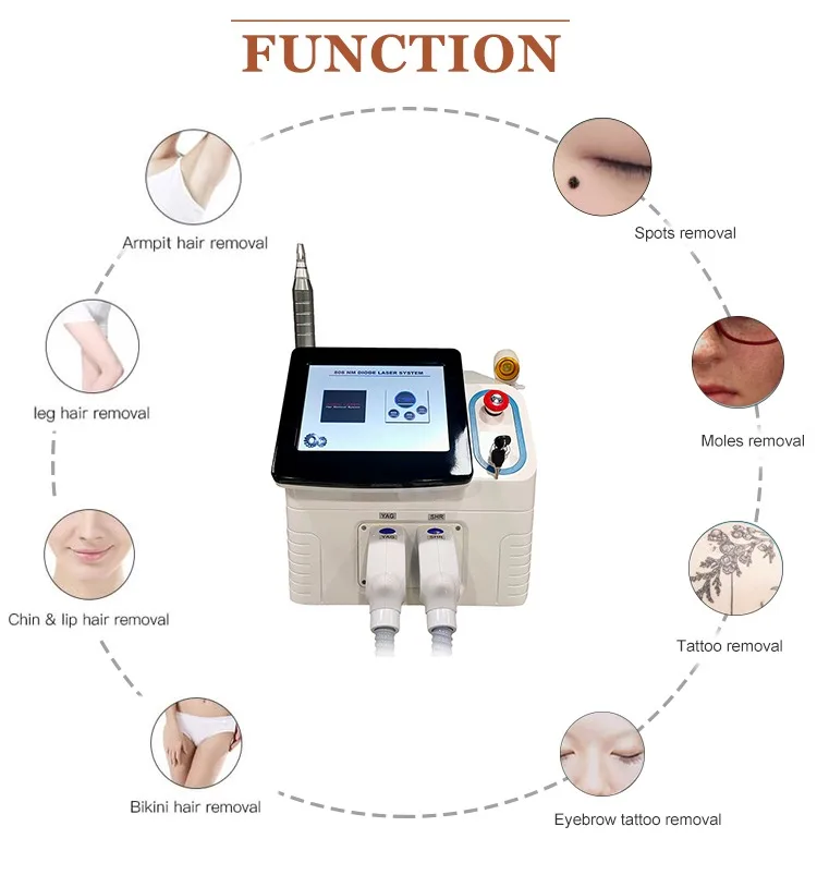 Hot selling laser hair removal and tattoo removal machine professional laser hair removal machine for sale