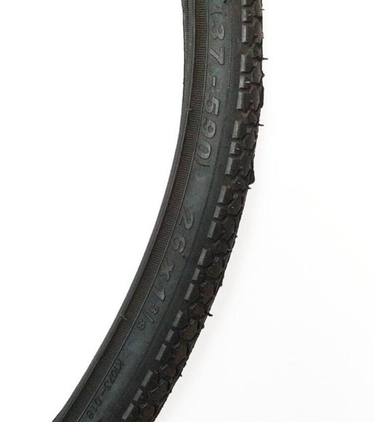 Manufacturer on black bicycle tire/bike tyre with high rubber content 26x1 3/8