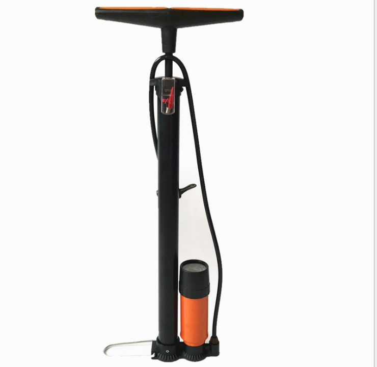 High pressure bicycle and bike floor hand pump