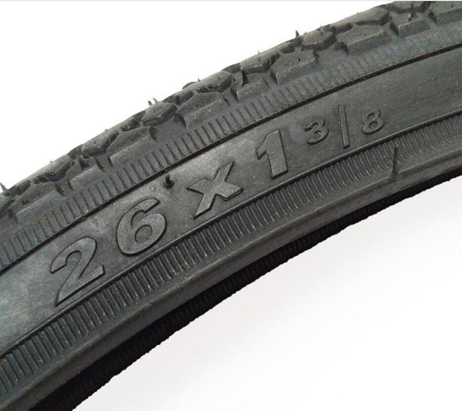 Manufacturer on black bicycle tire/bike tyre with high rubber content 26x1 3/8