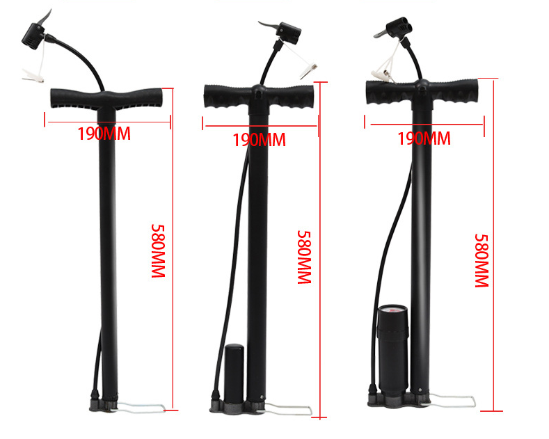 High pressure bicycle and bike floor hand pump