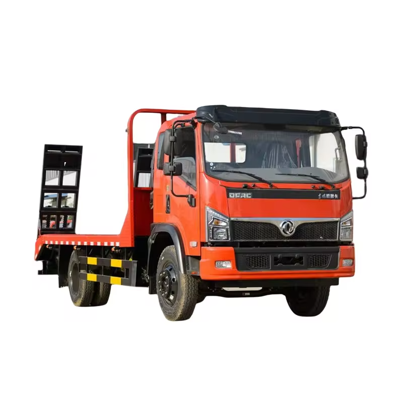 Dongfeng 4x2 4-6 Ton Recovery Vehicle Slide Rollback Flatbed Flat Bed Wrecker Tow Trucks For Sale