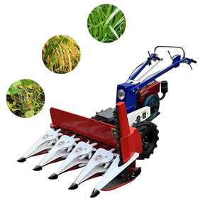 Sales of walk-behind soybean sorghum harvester pepper alfalfa harvester straw dumping machine