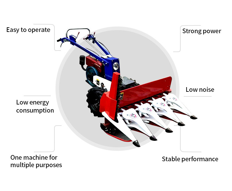 Sales of walk-behind soybean sorghum harvester pepper alfalfa harvester straw dumping machine