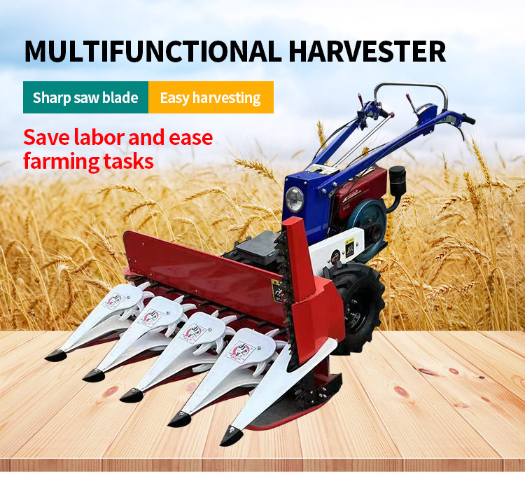 Walk behind sickle bar mower Grain harvesting machine