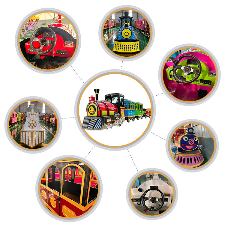 New Outdoor Amusement Park Trackless Train Electric Kids Rides Shopping Mall Electric Trains for Children