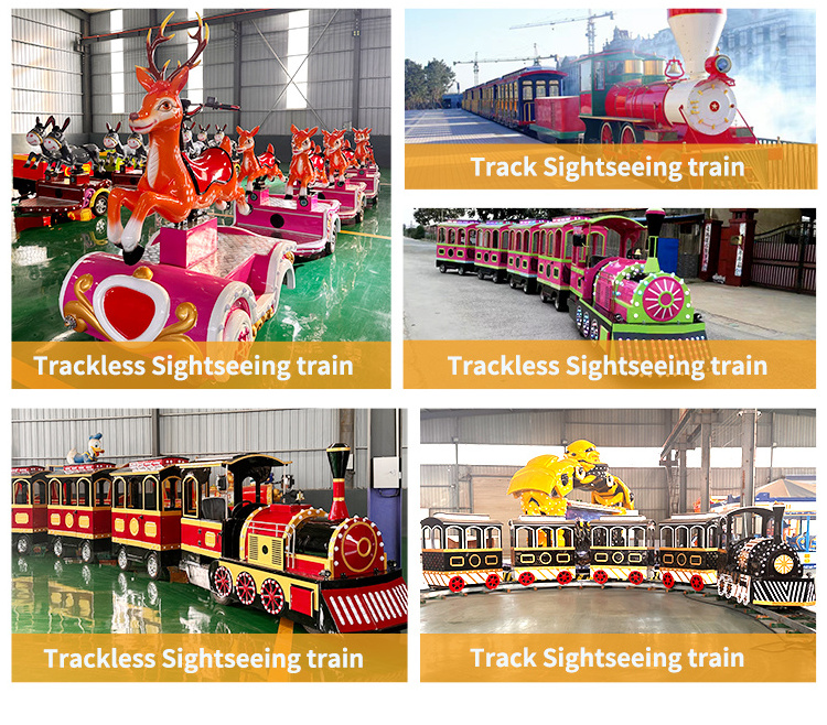 Hot Sale Indoor Kids Train Ride Electric Amusement  Park Trackless Train Rides for Kids Outdoors