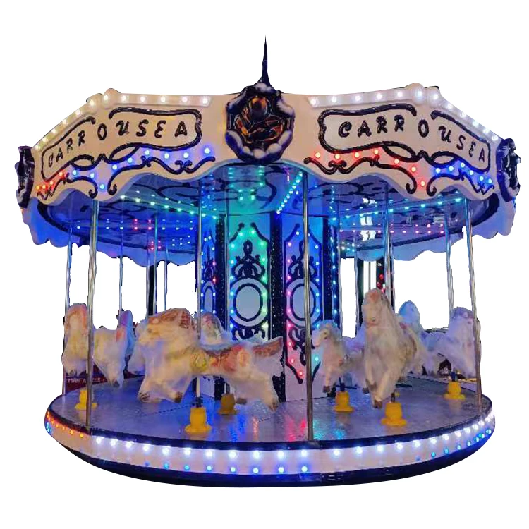 Hot Sales Inflatable Christmas Carousel Merry Go Round Playground Equipment Electric Merry Go Round