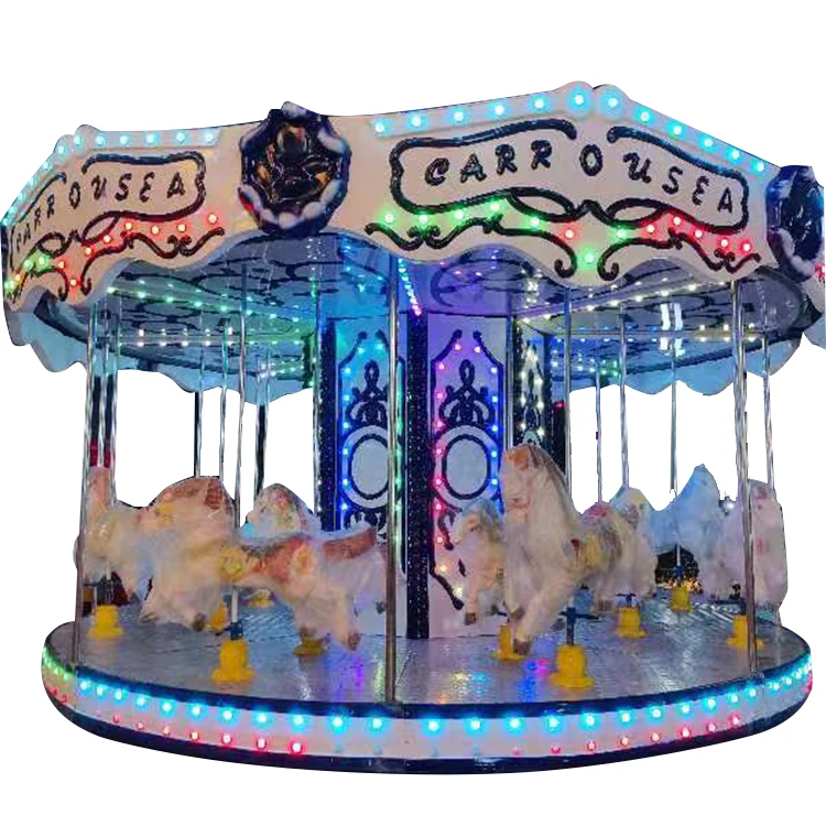 Hot Sales Inflatable Christmas Carousel Merry Go Round Playground Equipment Electric Merry Go Round