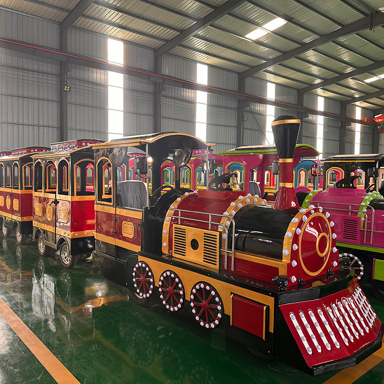 Wholesale Customized Good Quality Christmas Tree Train Steam Train Rideable Train