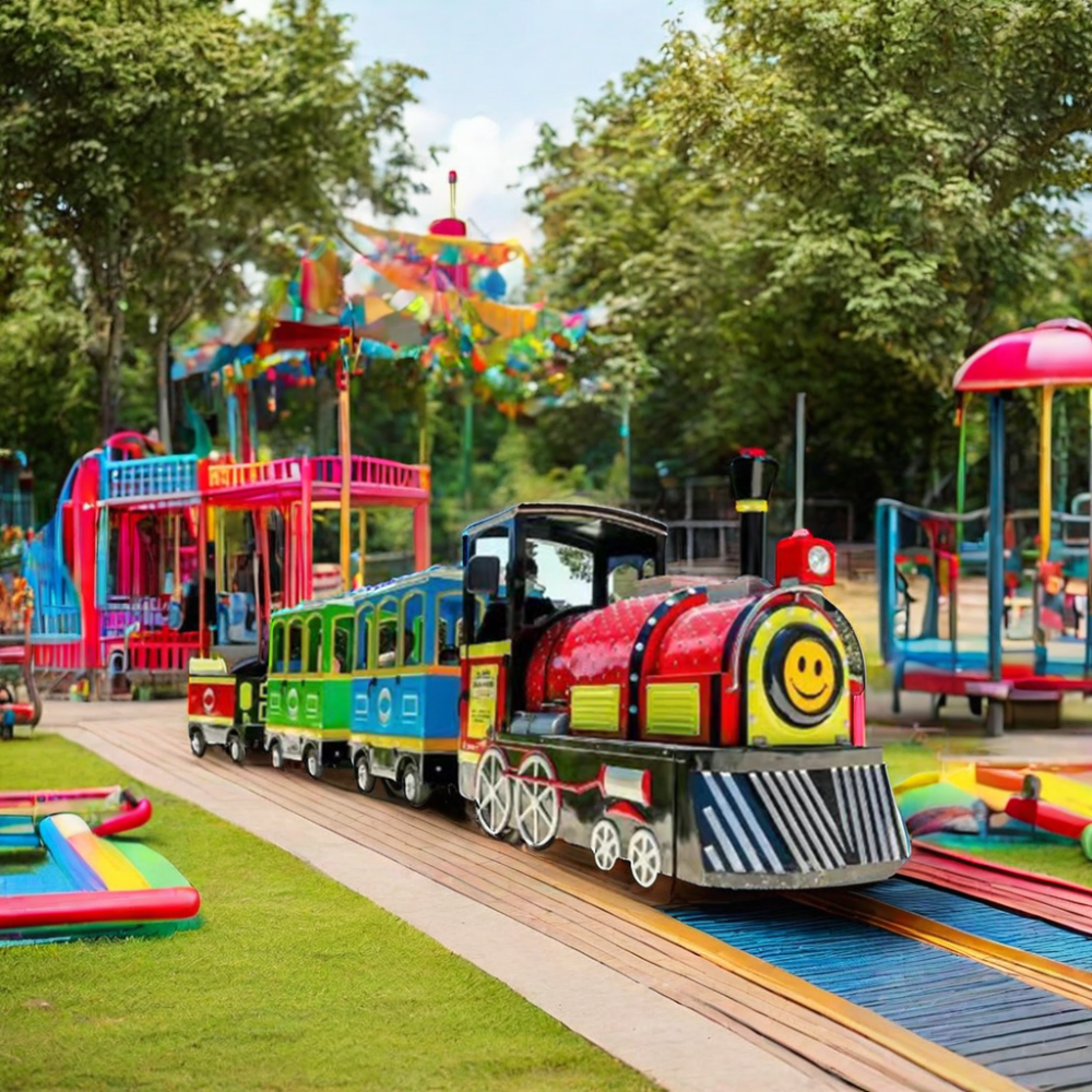 Hot Sale Indoor Kids Train Ride Electric Amusement  Park Trackless Train Rides for Kids Outdoors