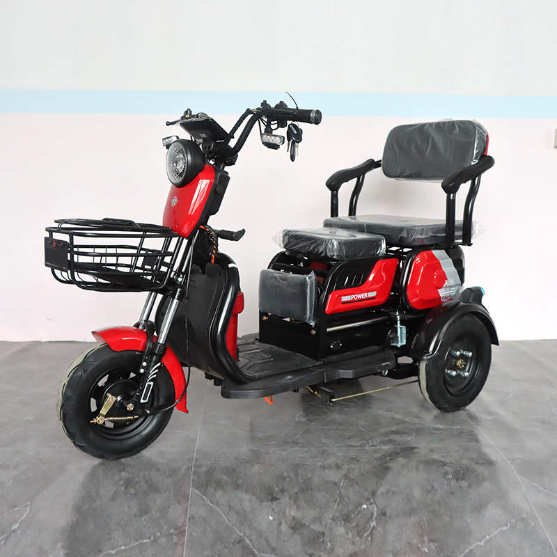 New product electric tricycle electric bike with cabin with fliping storage box for cargo & passenger