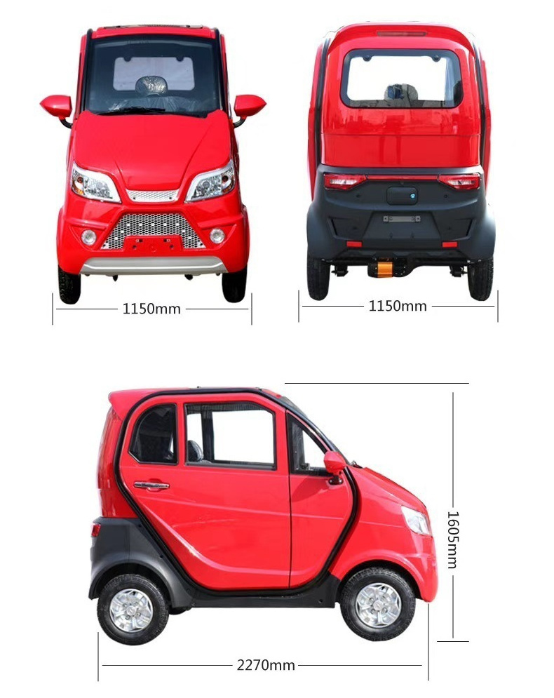 Cheap Autos Electric Closed Cabin Mini Vehicle Car Electric Adult 2 Seater Scooter Small Cabin Electric 4 Wheeler Car Price