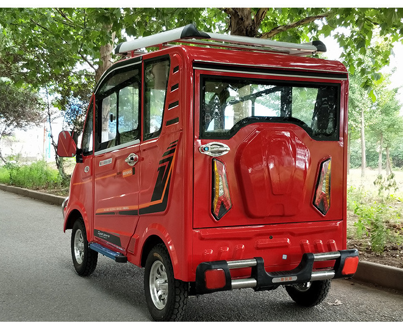 China Mini New Energy Adult 45km/h tuk tuk solar High-quality luxury 4 wheel 2 seater electric cabin car for adult