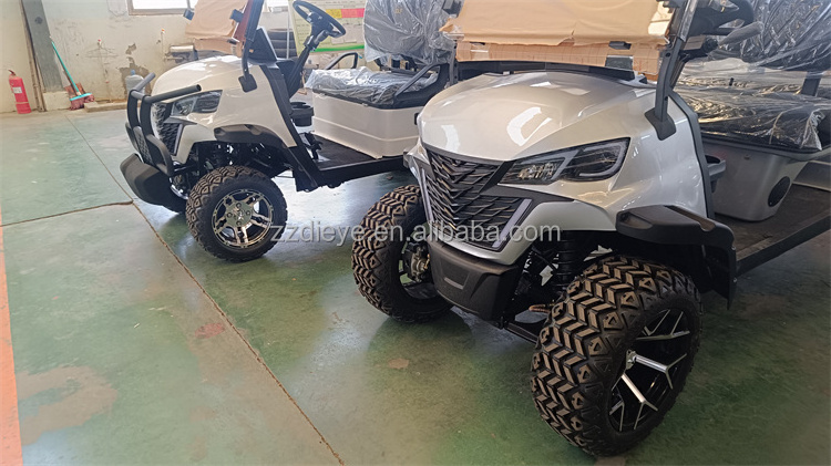 New Energy 4 Seater Customized 48V AC Motor Lithium Ion Battery Lifted Off Road 14 Inch Wheel Electric Golf Carts