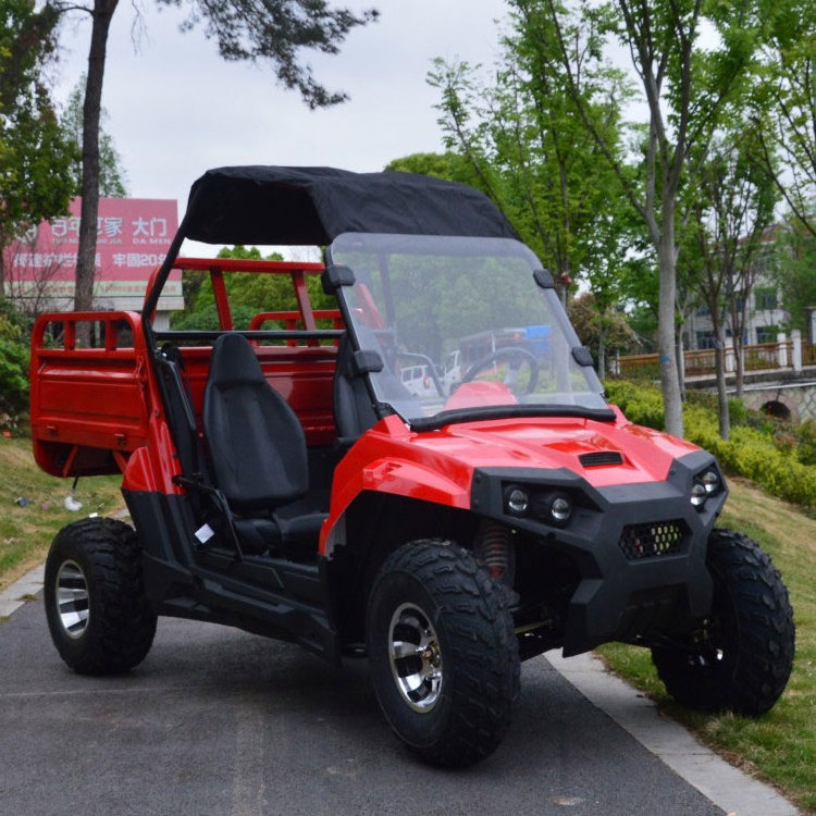 China 200CC four wheel off road motorcycle 4*2 UTV with trailer all terrain vehicle adult farmer vehicle UTV for sale