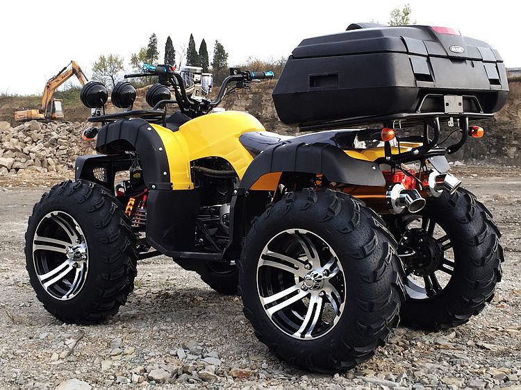 Quad ATV for Adults CE Certification 50CC 4 Wheeler Max Black Yellow Green Chain Red Orange Diesel Blue Engine Shock Brake