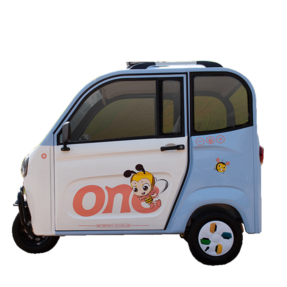 48v45ah battery Enclosed Electric Tricycle For Adults Closed Cabin Electric Passenger Enclosed 3 Wheel Trike