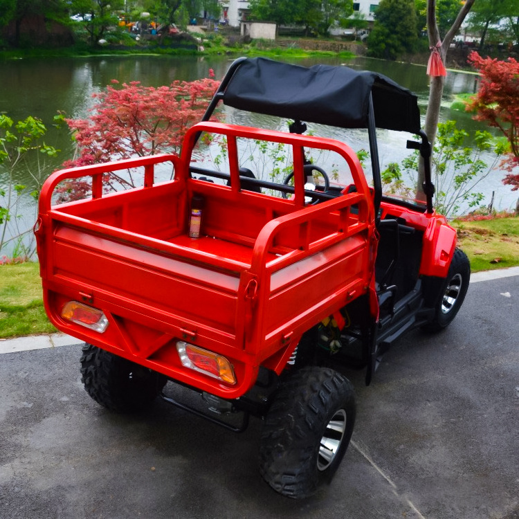 China 200CC four wheel off road motorcycle 4*2 UTV with trailer all terrain vehicle adult farmer vehicle UTV for sale