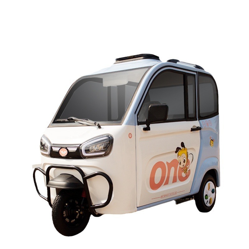 48v45ah battery Enclosed Electric Tricycle For Adults Closed Cabin Electric Passenger Enclosed 3 Wheel Trike