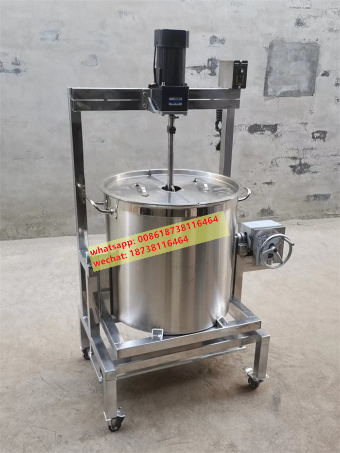 100L gas heating pot with mixer for chili sauce caramel sauce jam cooking pot Porridge soup syrup boiler stirring pot