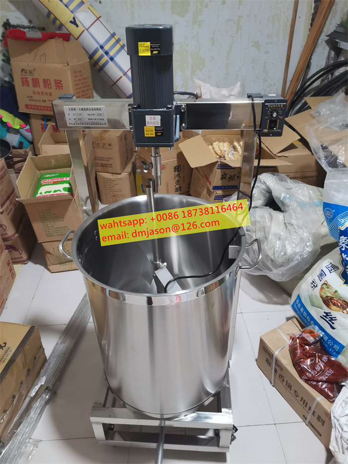 100L gas heating pot with mixer for chili sauce caramel sauce jam cooking pot Porridge soup syrup boiler stirring pot