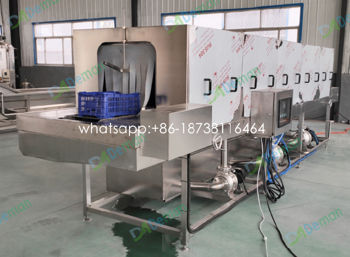 high pressure dairy basket washer plastic tray pallet degreasing cleaning machine plastic crate cages ash-bin washing machine