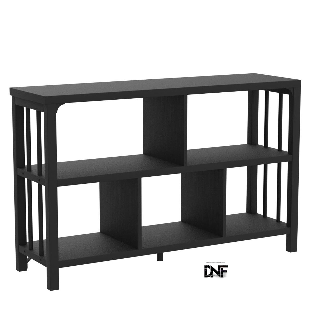 Low Open  for Office Living Room, Modern Short Width 5 Cube Storage Organizer for Book Display Bedroom,  Shelf Bookcase