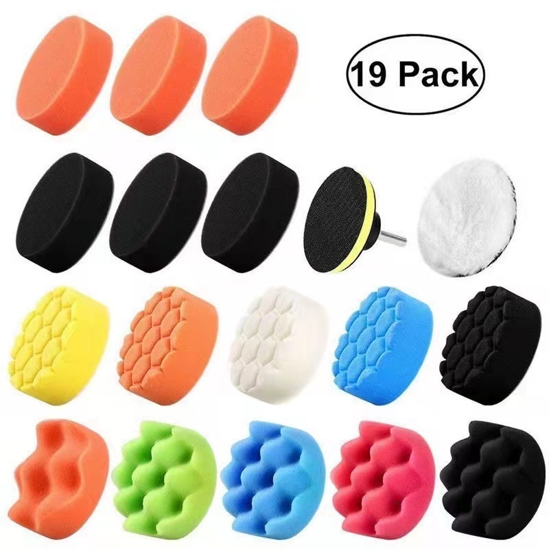 Foam Sponge Polishing and Buffing Pad Kit Car Polishing Pads Set