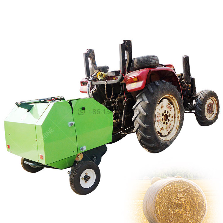 Tractor drive grass rolling machine / mini round hay baler / straw baler for sale