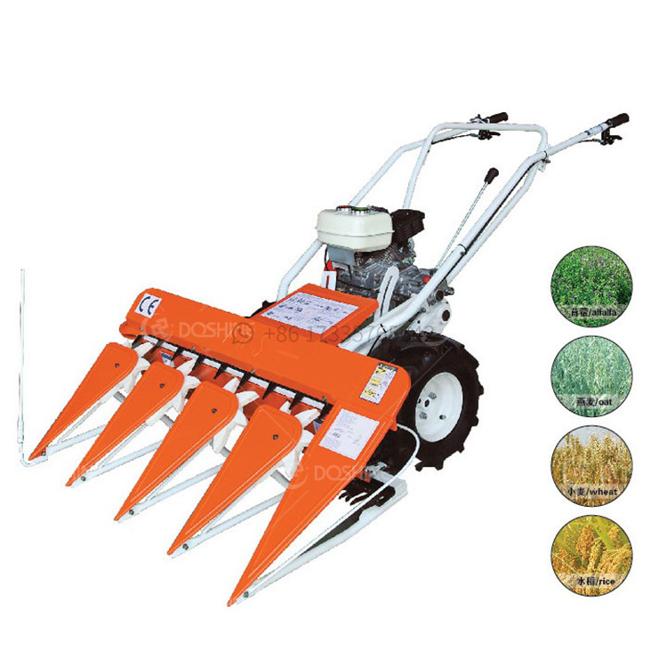 Agriculture Small Self propelled Rice Wheat Reaper Harvester Machine With Walk Behind Tractor Price