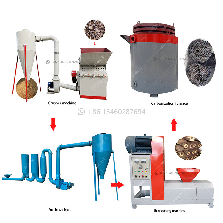 Charcoal briquette extruder sawdust charcoal briquette making machine with factory price