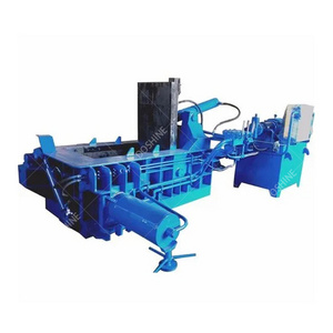 200Ton Scrap Metal Aluminum Cans Compactor Press Automatic Discharging Horizontal Hydraulic Waste Iron Block Pressing Machine