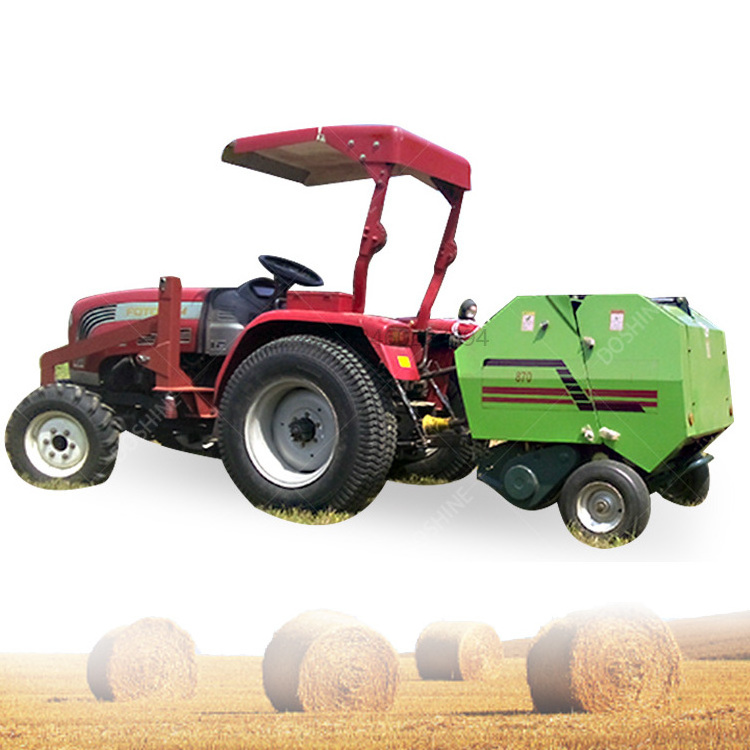 Hay straw round bundling machine picking up grass and rice wheat straw baler machine