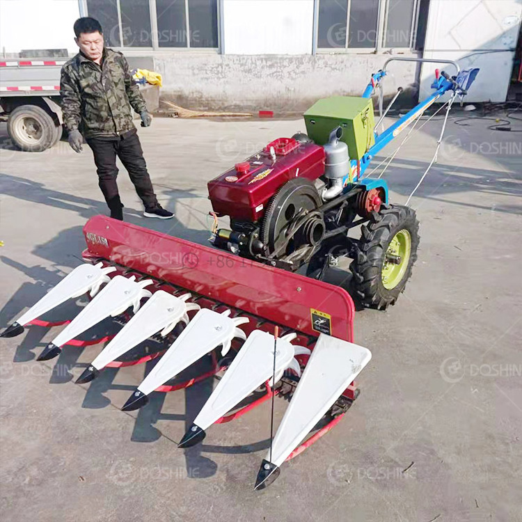 Agriculture Small Self propelled Rice Wheat Reaper Harvester Machine With Walk Behind Tractor Price