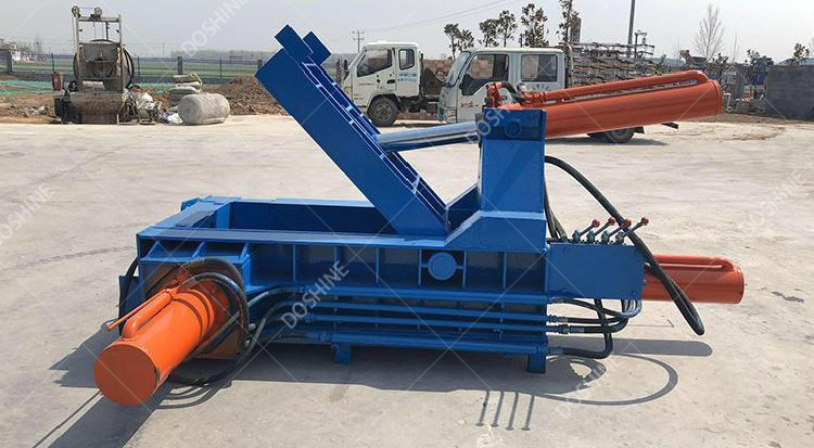 200Ton Scrap Metal Aluminum Cans Compactor Press Automatic Discharging Horizontal Hydraulic Waste Iron Block Pressing Machine