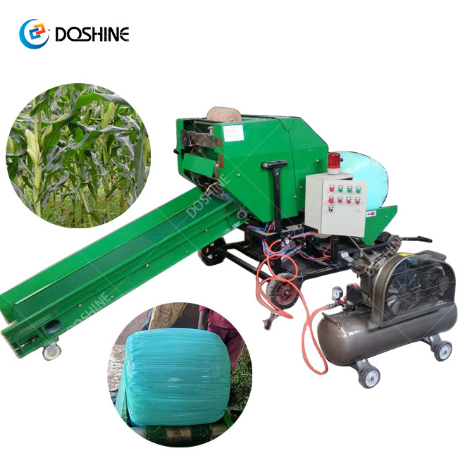 Hay Bale Straw Grass Machinery Silage Baler Compress Wrapper Mini Machine Electric Hay Baler Twine Machine Automatically