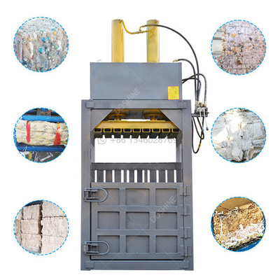 Hydraulic Used Clothing Baling Machine / Carton baling press machine / vertical cardboard baler