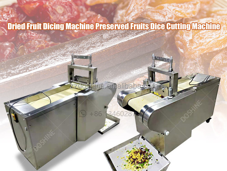 Preserved Fruit Berry Dates Mango Cube Cutting Machine Dry Fruit Chopping Dicing Machine