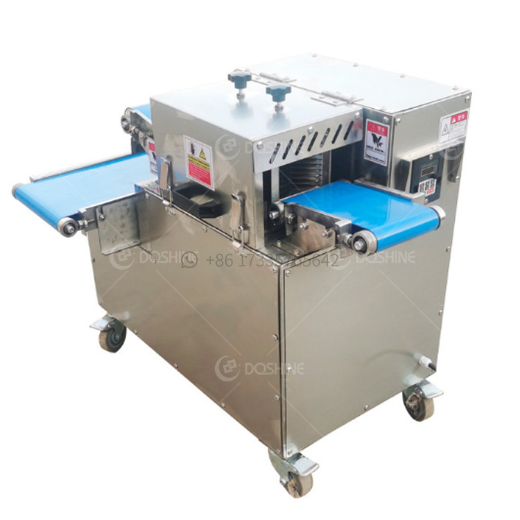 automatic turkey breast slice cutting machine/5mm jerky slicing cutter /fresh beef meat fillet slicer machine on hot sale