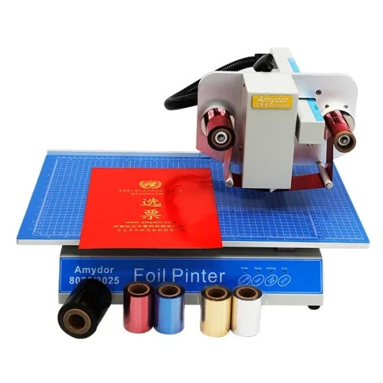 2023 hot sale Logo digital hot foil printer digital foil printing machine AMD8025 on leather PVC paper