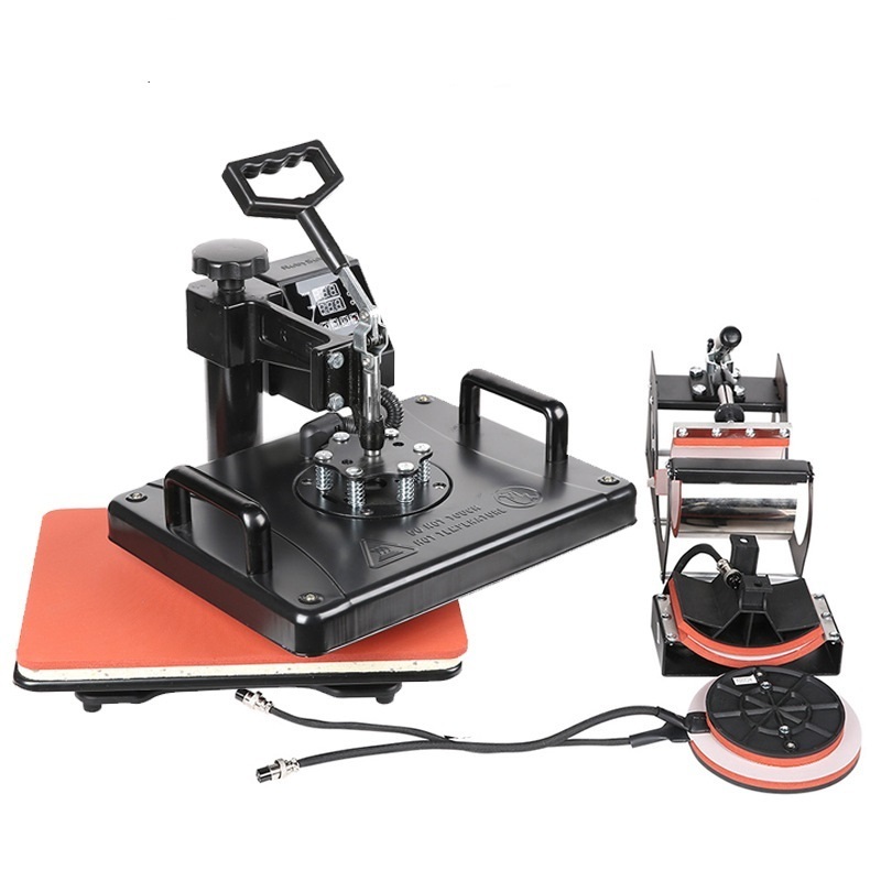 Factory outlet 5 in 1 heat press machine semi automatic heat transfer machine with good price